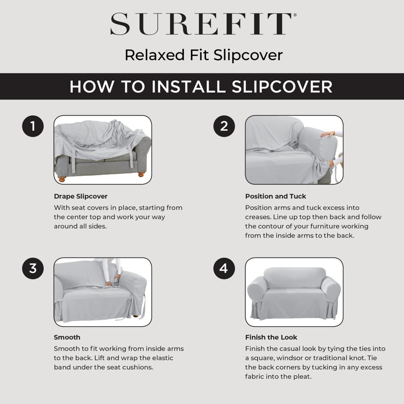 Sure Fit Farmhouse Basketweave Box Cushion Loveseat Slipcover & Reviews